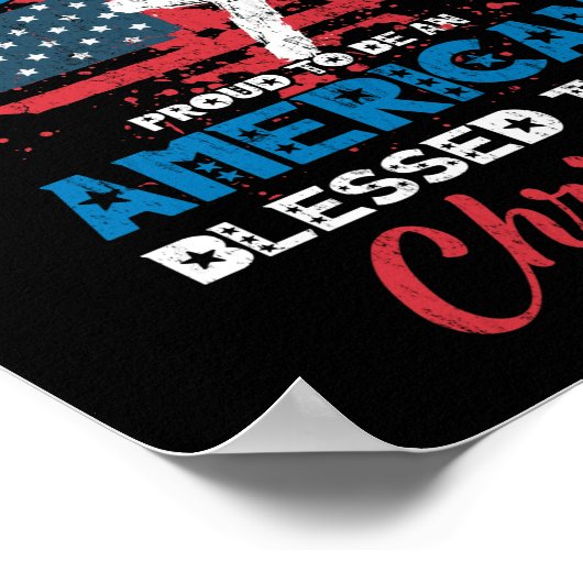 Stolz stehen für die Flagge und Knie für das Kreuz Poster (Ecke)