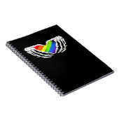 Stolz - Stolze SkelettHände mit Herz 2 Klassik Notizblock (Rechte Seite)