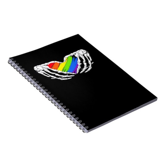 Stolz - Stolze SkelettHände mit Herz 2 Klassik Notizblock (Rechte Seite)