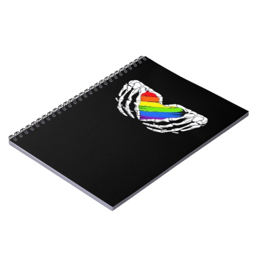 Stolz - Stolze SkelettHände mit Herz 2 Klassik Notizblock (Linke Seite)