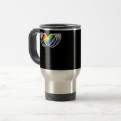 Stolz - Stolze SkelettHände mit Herz 2 Klassik Reisebecher (Vorderseite Links)