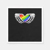 Stolz - Stolze SkelettHände mit Herz 2 Klassik Serviette (Vorderseite)