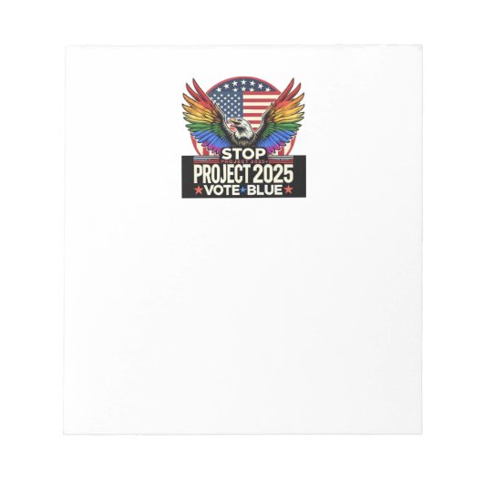 Stolz - Stopp Project 2025 - Abstimmung blau Notizblock (Vorderseite)