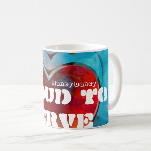 Stolz, Tasse zu dienen: (VorderseiteRechts)