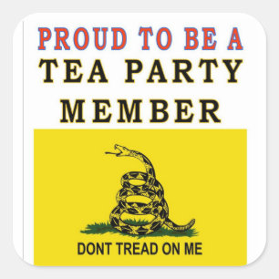 STOLZ, TEA-PARTY-MITGLIED ZU SEIN QUADRATISCHER AUFKLEBER