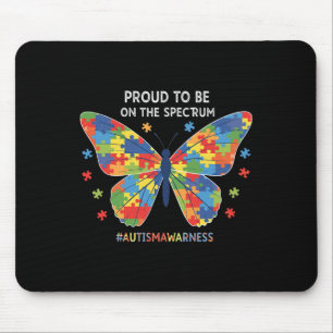 Stolz, Teil des Autismus-Puzzles Schmetterling zu Mousepad