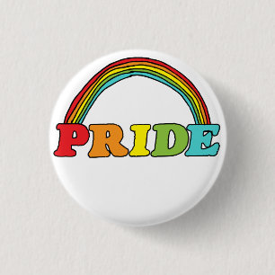 Stolz Text und Regenbogen Button
