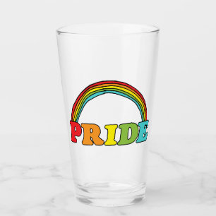 Stolz Text und Regenbogen Glas