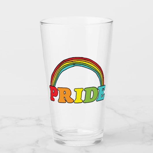 Stolz Text und Regenbogen Glas (Vorderseite)