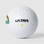 Stolz Text und Regenbogen Golfball (Logo)