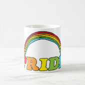 Stolz Text und Regenbogen Kaffeetasse (Mittel)