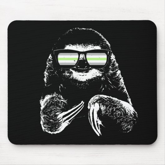 Stolz-Trägheit Agender Flaggen-Sonnenbrille Mousepad (Vorne)