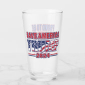 Stolz Trump unterstützen Glas (Rückseite)