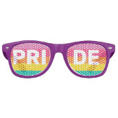 Stolz Typografie & Regenbogendesign Partybrille (Vorderseite)