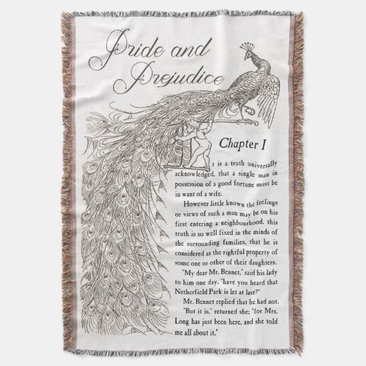 Stolz-u. Vorurteil-Wurf Decke (Vorderseite Vertikal)