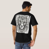 Stolz über das Löwenzeichen T-Shirt (Schwarz voll)