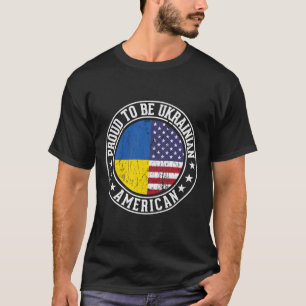 Stolz, Ukrainisch-Amerikaner zu sein Flaggenfarben T-Shirt