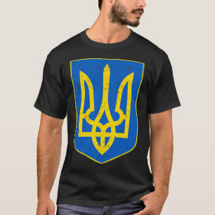 Stolz Ukrainische Flagge Wappen Geschenk Unterstüt T-Shirt