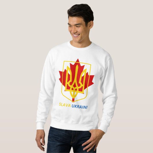 STOLZ, UKRAINISCHER KANADIAN ZU SEIN - SLAVA UKRAI SWEATSHIRT (Vorne ganz)