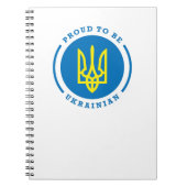 Stolz, ukrainisches Zeichen mit Wappen zu sein Notizblock (Vorderseite)