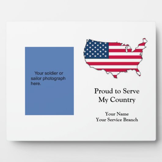 Stolz, um der militärischen Plaque zu dienen Fotoplatte (Vorderseite)