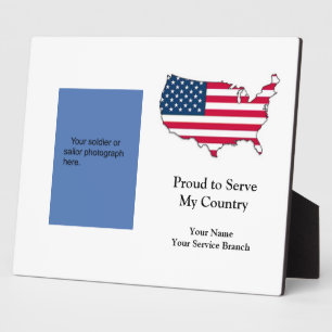 Stolz, um der militärischen Plaque zu dienen Fotoplatte