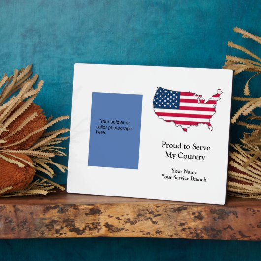 Stolz, um der militärischen Plaque zu dienen Fotoplatte (Seite)