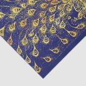 Stolz und Präjudice Blue Gold Pfauenbuchdeckung Seidenpapier (Ausschnitt)