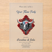 Stolz und Stärke, ein amerikanischer Stier Acryleinladungen (Vorderseite)