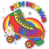 Stolz und Stolz Regenbogen-Skate Aufkleber (Vorderseite)