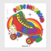 Stolz und Stolz Regenbogen-Skate Aufkleber (Blatt)