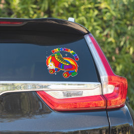 Stolz und Stolz Regenbogen-Skate Aufkleber