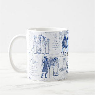 Stolz und Vorurteil Blau Toile Zitate Kaffeetasse