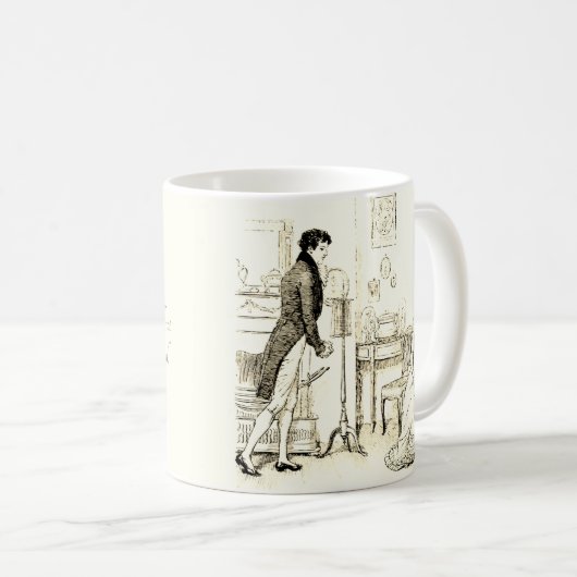 Stolz und Vorurteil Darcy Liebe Beichte Kaffeetasse (VorderseiteRechts)