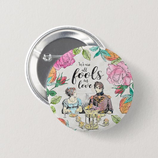 Stolz und Vorurteil - Dummköpfe in der Liebe Button (Vorne & Hinten)