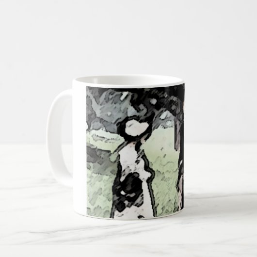 Stolz und Vorurteil Kaffeetasse (Vorderseite Links)