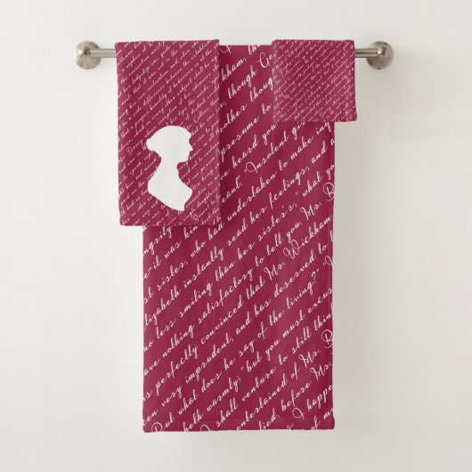 Stolz und Vorurteil Netherfield-Szenentext Badhandtuch Set (Insitu)