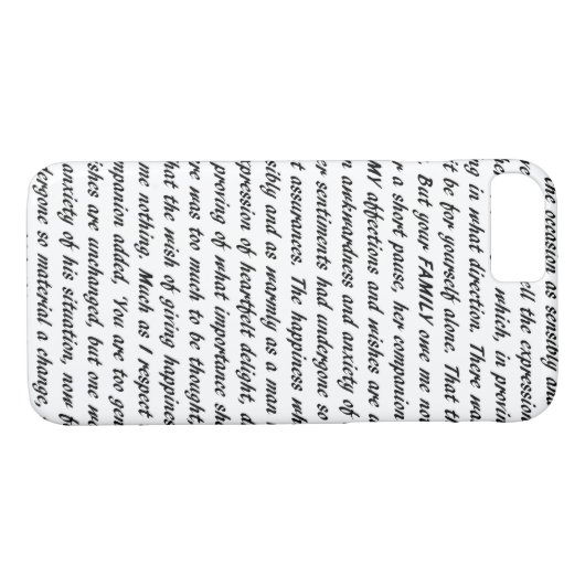 Stolz-und Vorurteil-Text Case-Mate iPhone Hülle (Rückseite (Horizontal))