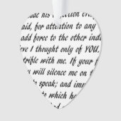 Stolz-und Vorurteil-Text doppelseitig Ornament (Vorderseite)