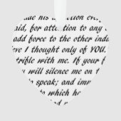 Stolz-und Vorurteil-Text doppelseitig Ornament (Vorderseite)