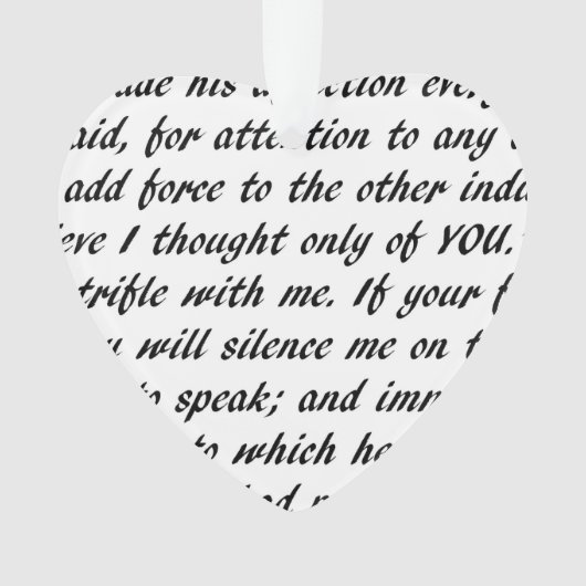 Stolz-und Vorurteil-Text doppelseitig Ornament (Vorderseite)