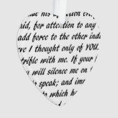 Stolz-und Vorurteil-Text doppelseitig Ornament (Vorderseite)