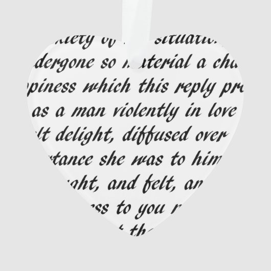 Stolz-und Vorurteil-Text doppelseitig Ornament (Rückseite)