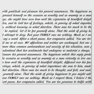 Stolz-und Vorurteil-Text Geschenkpapier