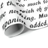 Stolz-und Vorurteil-Text Geschenkpapier (Rolleneckpunkt)