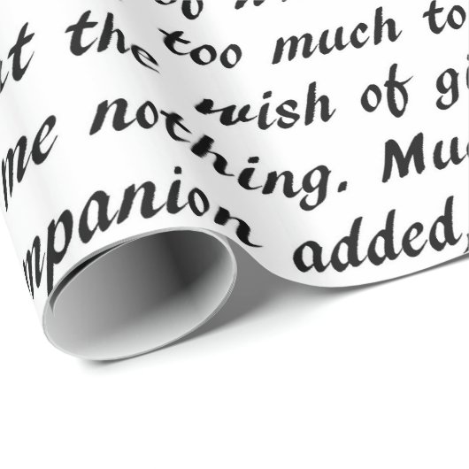 Stolz-und Vorurteil-Text Geschenkpapier (Rolleneckpunkt)