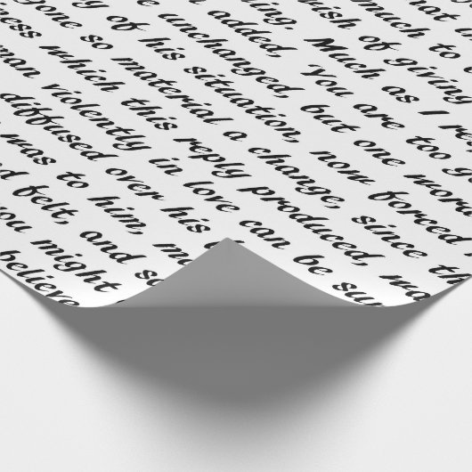 Stolz-und Vorurteil-Text Geschenkpapier (Ecke)