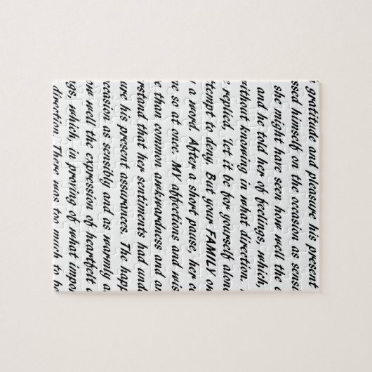 Stolz-und Vorurteil-Text Puzzle (Horizontal)