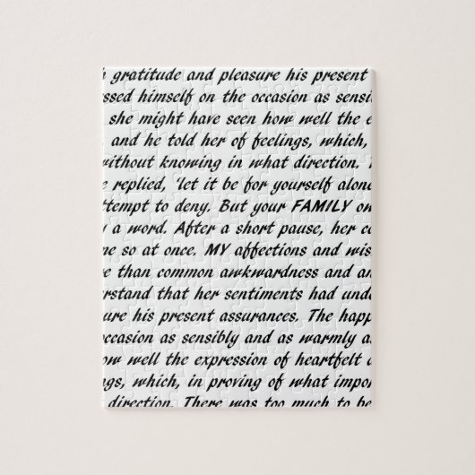 Stolz-und Vorurteil-Text Puzzle (Vertikal)