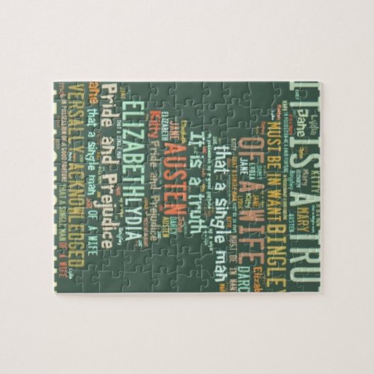 Stolz-und Vorurteil-Wort-Wolke Puzzle (Horizontal)